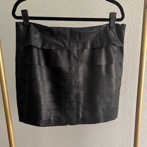 WHBM Layered Faux Leather Skirt